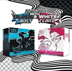 Pokemon Black Bolt & White Flare Pokemon Center Elite Trainer Box ETB IN HAND - Image 1