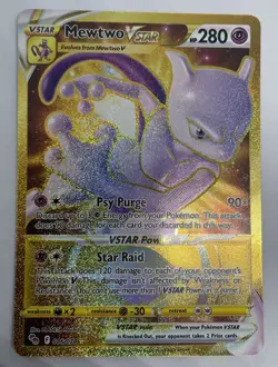 Mewtwo VSTAR #086/078 (2022) - Pokemon GO - Gold Secret Rare - MINT - Image 2