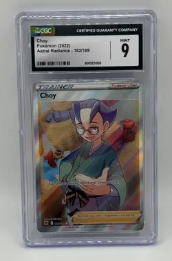 Choy 182/189 Sword & Shield: Astral Radiance Full Art Trainer Pokemon CGC 9 - Image 1