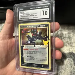 CGC 10 GEM MINT Black Star Promo Greninja Gold Star SWSH144 Celebrations Pokemon - Image 1