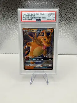 PSA 10 GEM MINT Pokemon Charizard GX Hidden Fates Promo SM211 - Image 1
