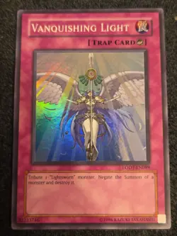 *Misprint* Yugioh Vanquishing Light LODT-EN089 Super Rare Original Print Crimped - Image 1