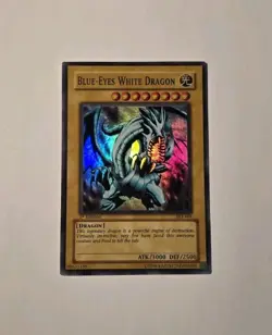 Yugioh Blue-Eyes White Dragon SKE-001 Super Rare 1st Edition MP - Image 1