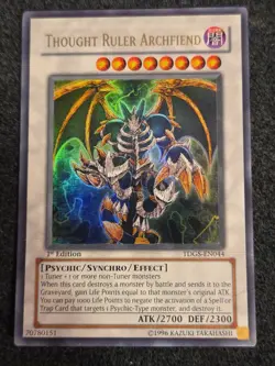 Yugioh Thought Ruler Archfiend TDGS-EN044 Ultra Rare DMG 1st Edition - Image 1