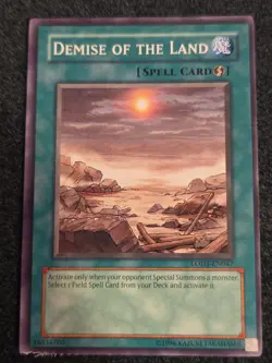 *Misprint* Yugioh Demise of the Land LODT-EN047 Common Crimped - Image 1