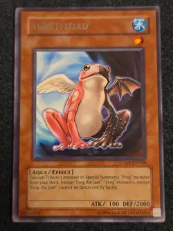 *Misprint* Substitoad Unlimited YuGiOh Light of Destruction #LODT-EN028 Crimped - Image 1