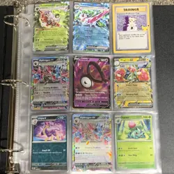 Huge Binder Lot of 180 Pokemon Cards Holo Reverse Holo V EX Celebrations Hot Lot - Image 1