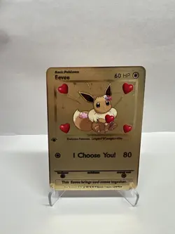 Eevee 60HP Metal POKEMON Card-Collectible Gift Display！ - Image 1