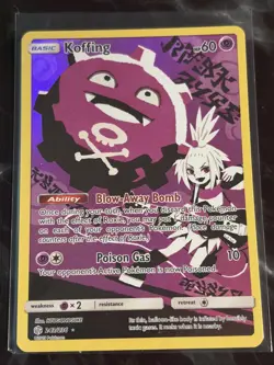 Pokemon TCG Koffing Holo Secret Rare Cosmic Eclipse 243/236 - Image 1