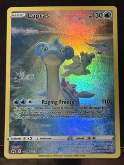 Pokemon TCG Lapras Holo Ultra Rare Card Crown Zenith Galarian Gallery GG05/GG70 - Image 1