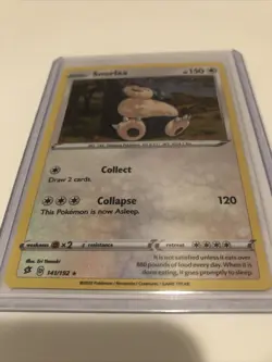 Pokemon TCG Snorlax Rebel Clash 141/192 Promo Cosmos Holo Rare Near Mint - Image 2