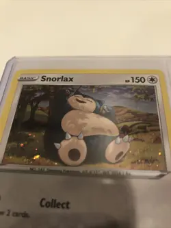 Pokemon TCG Snorlax Rebel Clash 141/192 Promo Cosmos Holo Rare Near Mint - Image 3