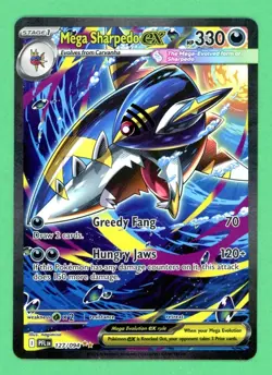 Mega Sharpedo Ex Pokemon SIR Phantasmal Flames 127/094 NM - Image 1