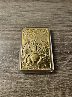 1999 Burger King Pokemon Charizard Nintendo 23K Gold Plated Trading Card - Image 1