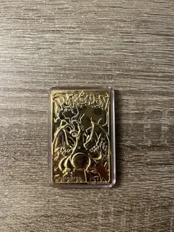1999 Burger King Pokemon Charizard Nintendo 23K Gold Plated Trading Card - Image 2