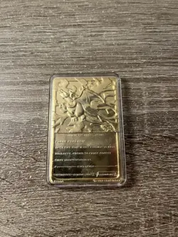 1999 Burger King Pokemon Charizard Nintendo 23K Gold Plated Trading Card - Image 4