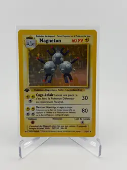 Pokemon MAGNETON 1999 Base Set FRENCH 1st Edition Holo Rare 9/102 - NP MINT!! - Image 2