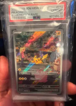 Pokemon TCG SV Scarlet & Violet 151 Pikachu IR Holo 173/165 English PSA - Image 1