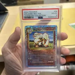 2002 POKEMON LEGENDARY COLLECTION #36 ARCANINE-REVERSE FOIL PSA 4 - Image 1