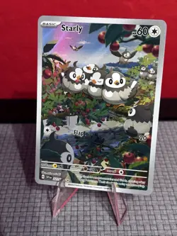 Starly 221/198 SVI Scarlet & Violet Base Illustration Rare NM Pokemon - Image 1