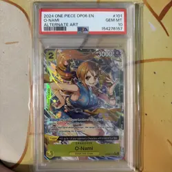 2024 One Piece O-Nami OP06-101 Alternate Art PSA 10 Gem Mint English - Image 1