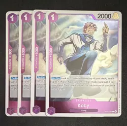 Playset Bandai One Piece TCG Koby OP16-064 Purple Character English x4 - Image 1