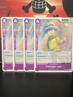 Trafalgar Law OP16-068 4x Playset English One Piece TCG CCG Mint - Image 1