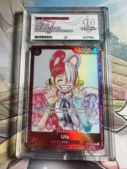 ACE 10 One Piece Uta Romance Dawn Film Red OP01-005 English Matching Label - Image 1