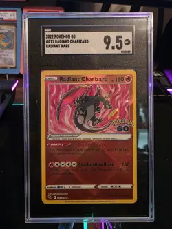 2022 Pokemon Go Radiant Charizard Holo Card 011/078 SGC 9.5 MT+ - Image 1