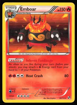 Emboar 20/114 Holo | HP | Black & White | Pokemon TCG - 2011 - Image 1