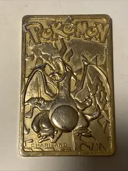 Pokemon Charizard 23k Gold-Plated Card 1999 Authentic Burger King Vintage - Image 1