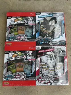 2x SETS Pokemon Black Bolt and White Flare Binder + Poster Collection Sam's Club - Image 1