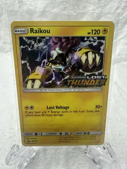 POKEMON PROMO CARD - SUN AND MOON - PRERELEASE - RAIKOU SM150 (HOLO) NM - Image 1