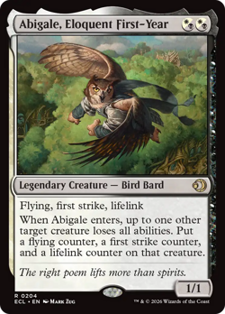 x4 Abigale, Eloquent First-Year ECL Lorwyn Eclipsed MTG 204 M/NM 4x - Image 1