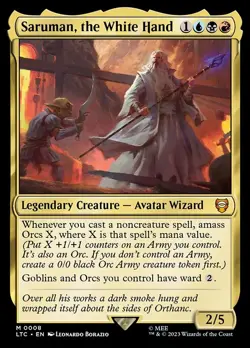 MTG Saruman, the White Hand [LTC] FOIL #8 - Image 1