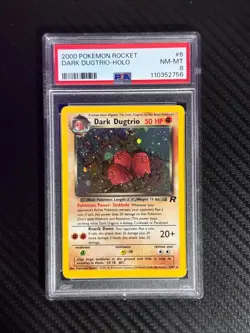 2000 POKEMON Team ROCKET Holo Dark Dugtrio #6 PSA 8 Card - Image 1