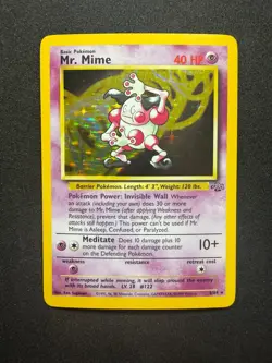 Pokemon Card Jungle Mr. Mime Holo Card 6/64 - Image 1