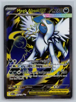 Mega Absol ex 161/132 Ultra Rare Mega Evolution Pokemon Card Near Mint - Image 1