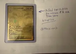 Mega Lucario EX Gold Mega Ultra Rare 188/132 English Mega Evolution Pokemon Card - Image 1