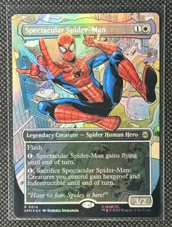 2025 Magic MTG Marvel Spider-Man Borderless Foil Spectacular Spider-Man #0014 - Image 1