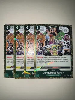 OP04-036 Donquixote Family X4 Playset PRB01 Jolly Roger One Piece Card Game - Image 1
