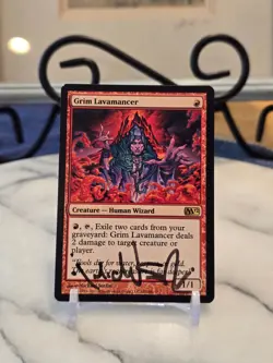 MTG Grim Lavamancer Core Set 2012 (M12) Regular (ARTIST SIGNED) LP - Image 1