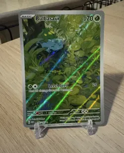 Pokemon Company Bulbasaur 166/165 SV 151 Illustration Rare Full Art Holo ENG - Image 1
