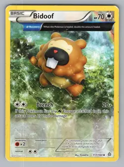 BIDOOF 117/160 UC PRIMAL CLASH POKEMON LP PRC 2015|} - Image 1