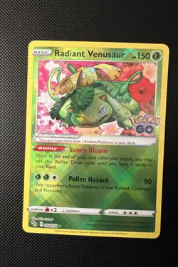 RADIANT VENUSAUR 004/078 RADIANT RARE POKEMON GO POKEMON NM - Image 1