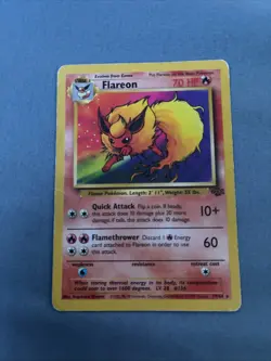 Pokemon TCG Flareon 19/64 Jungle Vintage Rare - Image 1