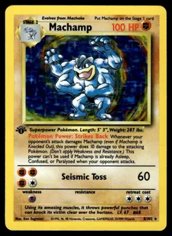 Machamp 8/102 Holo Holo Rare Deck Exclusives Pokemon Moderately Played - Image 1