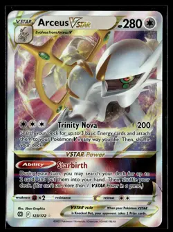 Pokemon TCG SWSH09: Brilliant Stars #123/172 Arceus VSTAR - Image 1