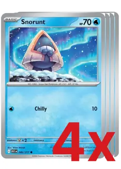 4x Snorunt 046/217 Pokemon TCG Playset ME: Ascended Heroes - Image 1