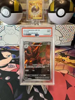 2023 Pokemon OBF Scizor Illustration Rare #205 PSA 9 Mint – Obsidian Flames - Image 1